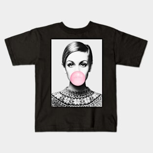 Twiggy print, celebrity, Scandinavian, Nordic, Trendy print, Styled, Scandinavian art, Modern art, Wall art, Print, Minimalistic, Modern Kids T-Shirt